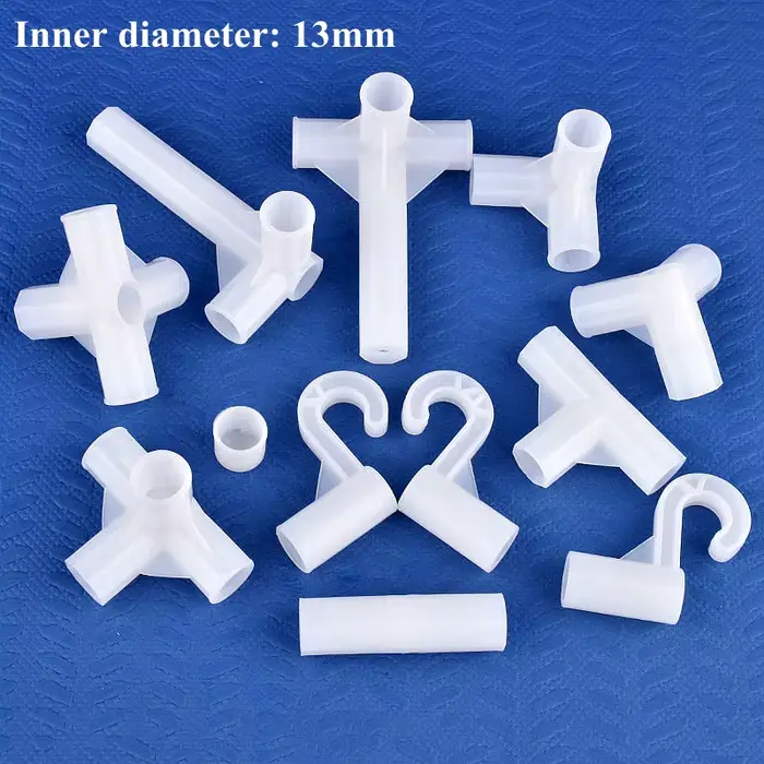 Support de Joint à quatre voies en T, diamètre intérieur 13mm, pour fleurs, plantes, connecteur de S