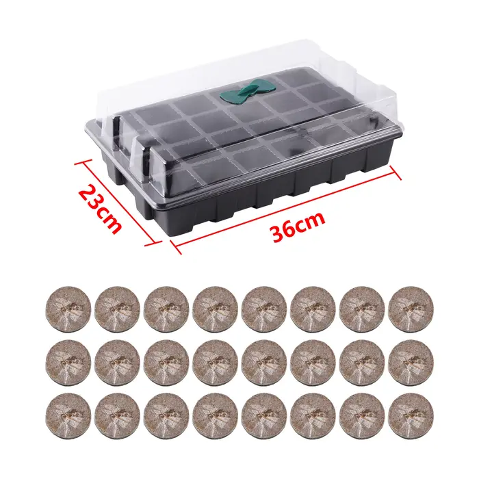 Escalade de semis 24 trous pour la germination de l'herbe de blé, pot de germination des plantes, ou