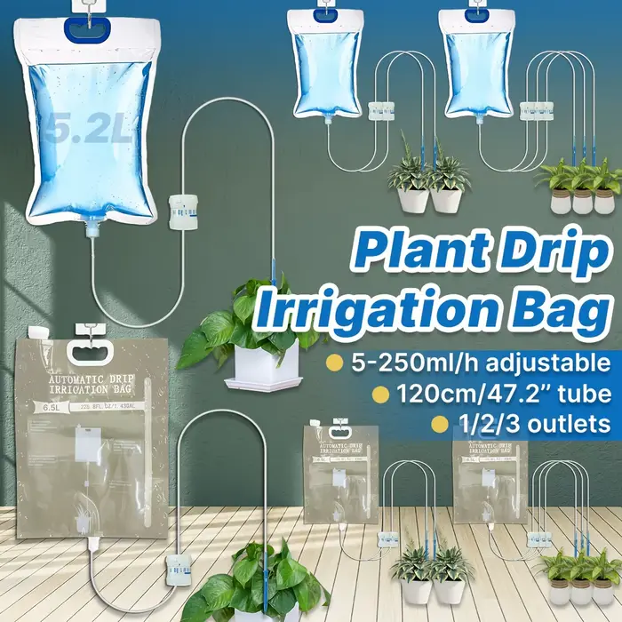 1pc 5.2L/6.5L dispositif d'arrosage automatique plante sac d'arrosage contrôle de l'eau dégoulinant 