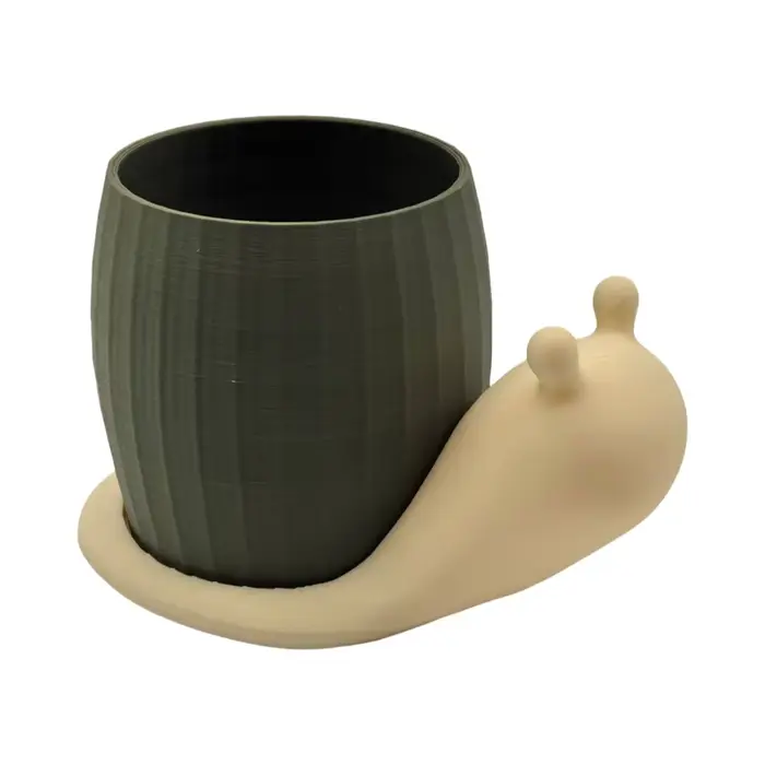 Pot de fleurs créatif et unique en forme d'escargot, joli pot de culture en plastique résistant à la