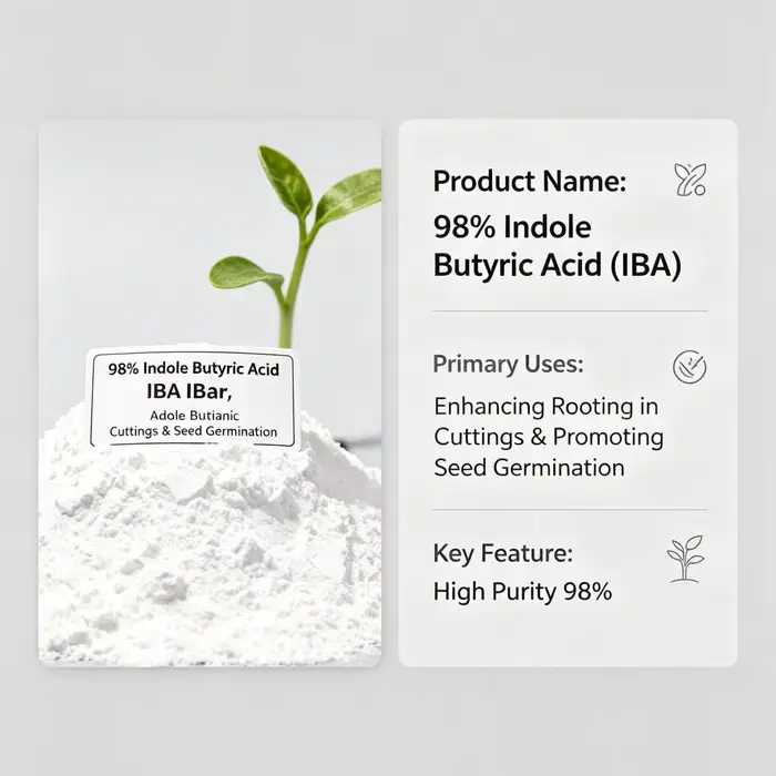 Engrais pour l'enracinement des fleurs ornementales, poudre d'acide indole-butyrique (IBA) à 98% pou