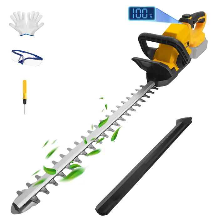 Taille-haie électrique sans balais 3000 tr/min, tondeuse de jardin sans fil 180 ° Outil électrique à