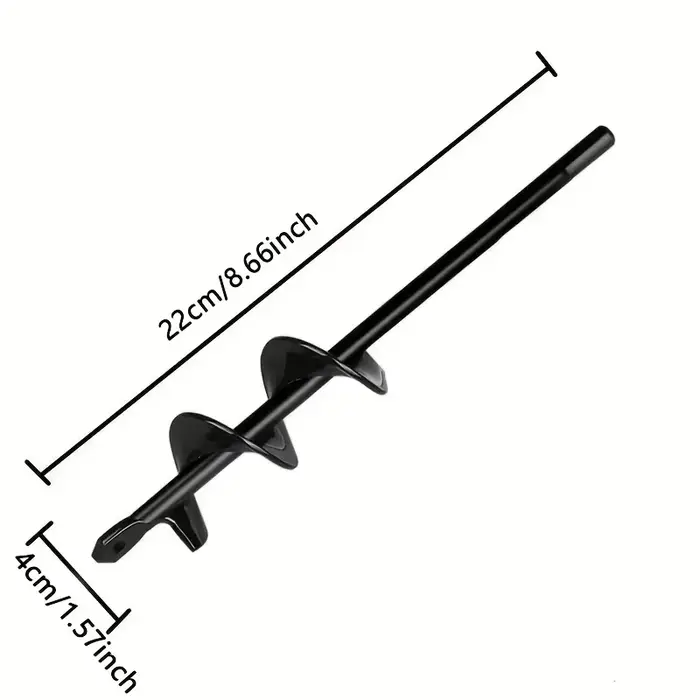 LUSQI 1 pièce Tarière spirale métallique pour jardinage, pour creuser des trous de plantation, ameub