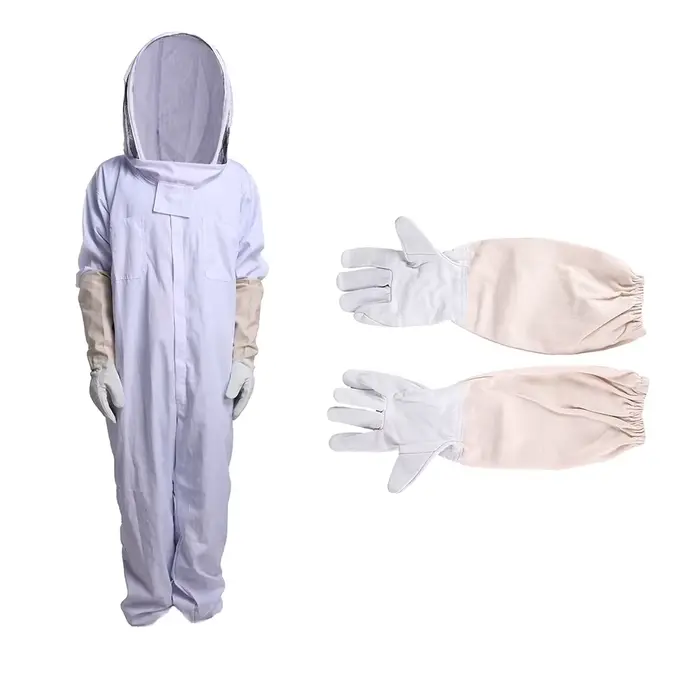 Combinaison pour apiculture complète, combinaison en tissu, voile, capuche, gants, chapeau, Jaket, c