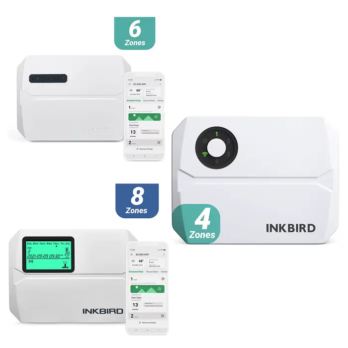 INKBIRD 4/6/8 Zones Wifi contrôleur d'irrigation intelligent automatique arrosage manuel APP contrôl