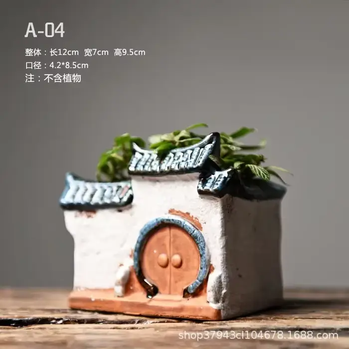 Huizhou-Pots de fleurs en céramique pour cour, modélisation, bambous architecturaux, pots de plantat