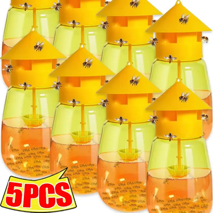 5/1x piège à mouches de fruits en plastique tueur piège à drosophile Anti mouche tueur de fruits rec
