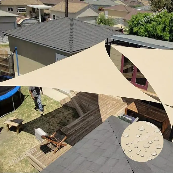 Voile d'ombrage triangulaire multi-tailles, imperméable, pour jardin extérieur, Patio, fête, protect