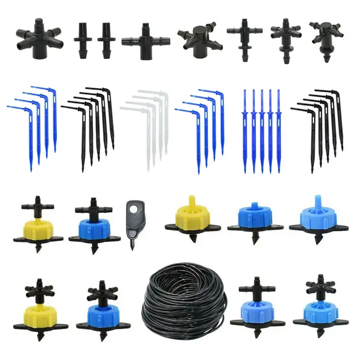 Compte-gouttes d'irrigation goutte-à-goutte de jardin, 1/8 pouces, connecteur de tuyau d'eau à 2/4 v