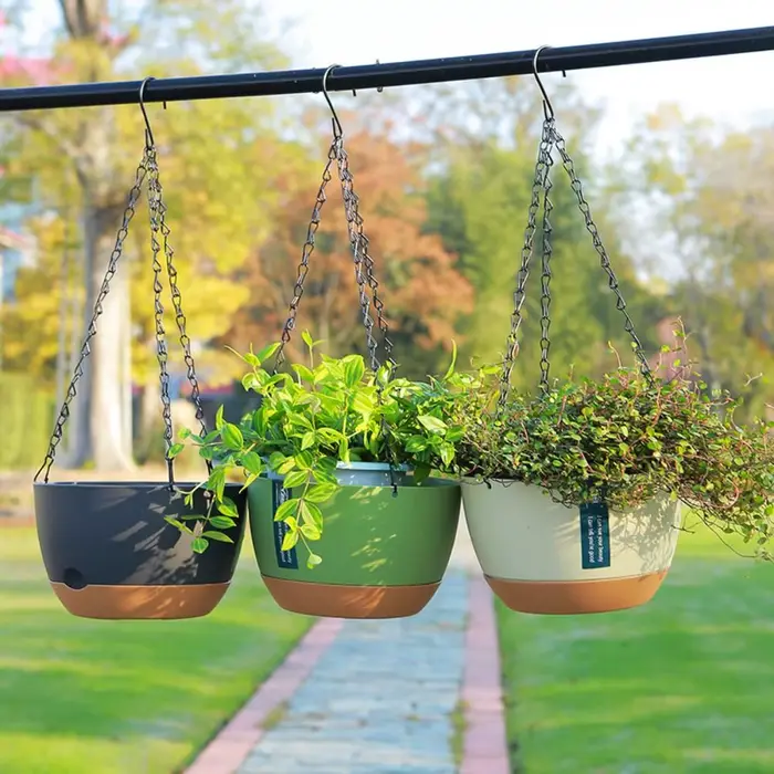 Panier suspendu épais de Style nordique, Pot de fleur, plante de balcon domestique, Absorption d'eau