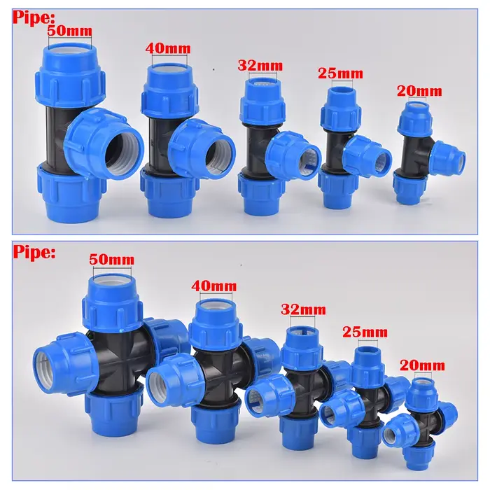 Séparateur d'eau du robinet en PVC PE, 20/25/32/40/50mm, connecteur de Valve en plastique, tuyau d'i