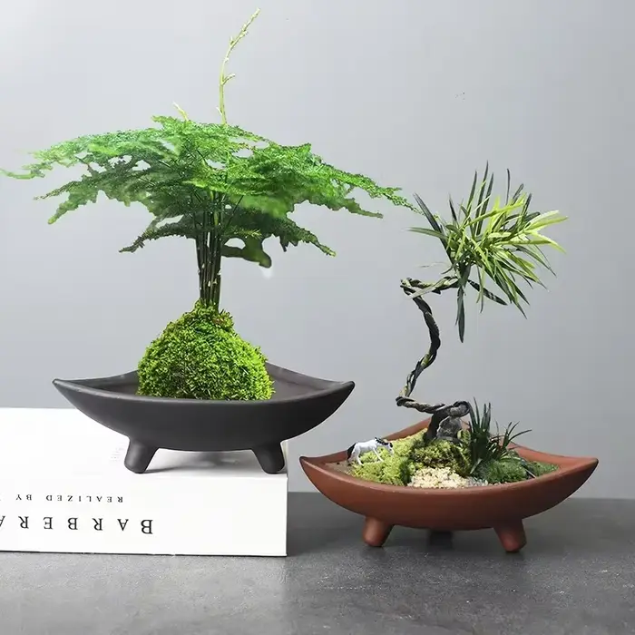 Pots de fleurs en céramique personnalisés pour bambou