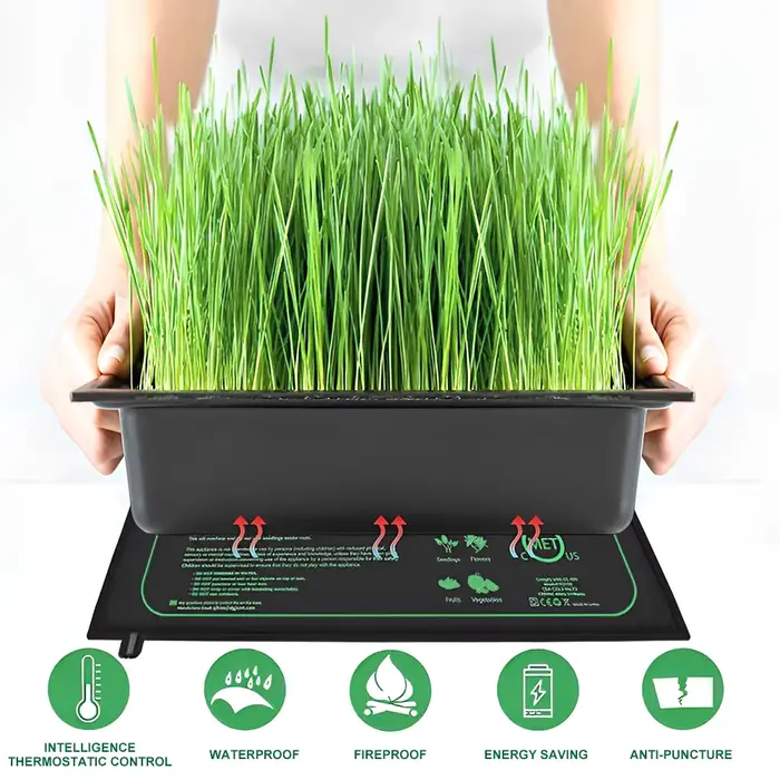 Tapis chauffant pour semis 10/25/50CM, pour plantes d'intérieur, germination, tapis chauffant imperm