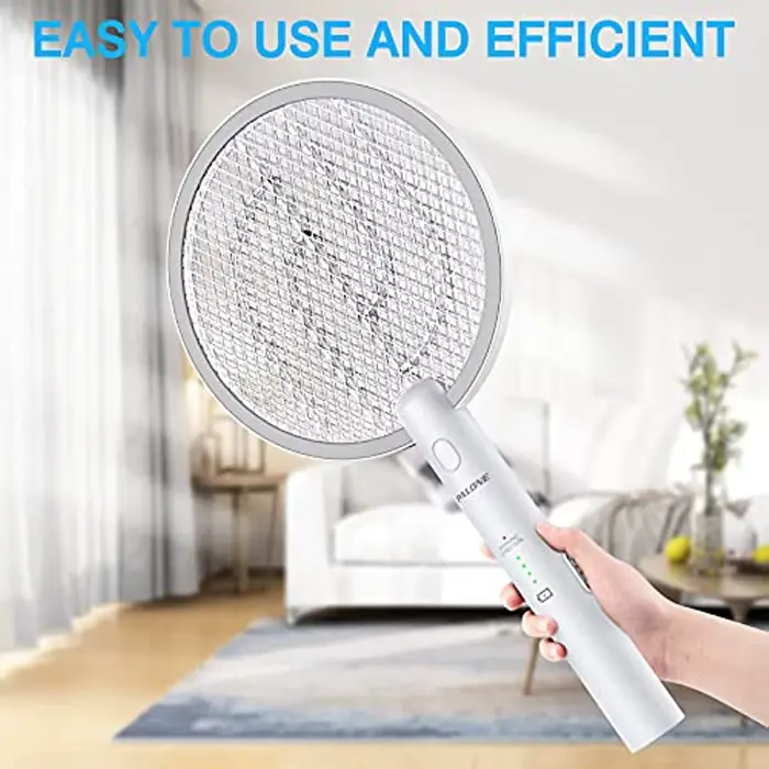Lampe anti-moustiques électrique 2 en 1, Zapper avec batterie 1200mAh, charge USB avec maille de séc