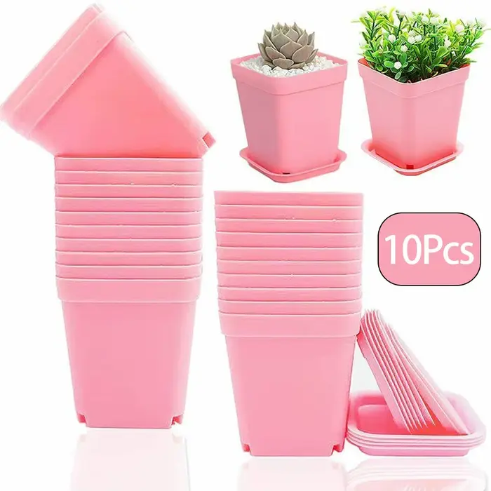 10 pièces jardinage Mini coloré Multi carré pépinière Pots de fleurs plantes vertes succulentes Pot 