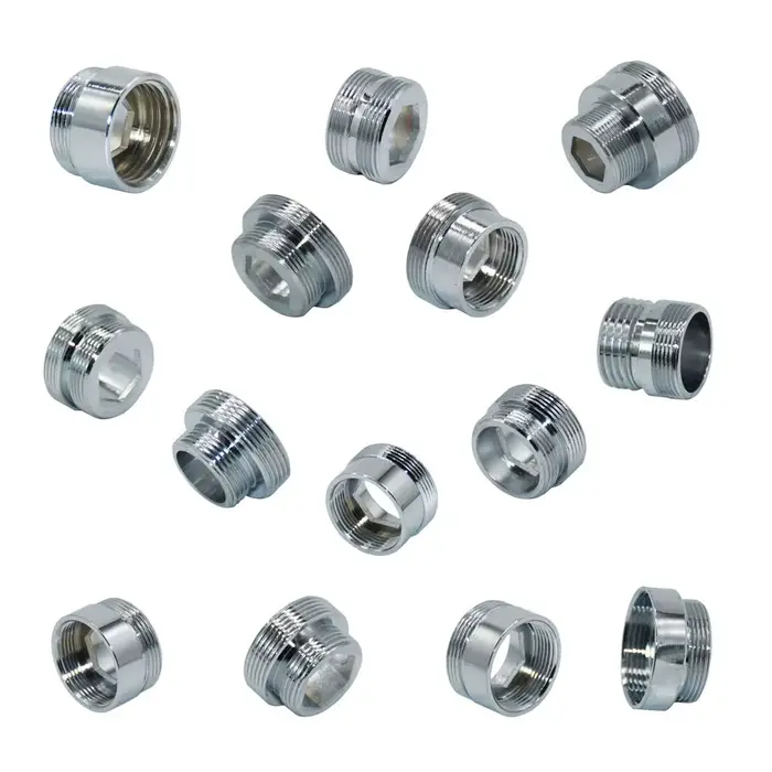 Argent 1/2 "M16 M17 M18 M19 M20 M22 M24 M28 M32 connecteur de filetage en laiton pour Conversion de 