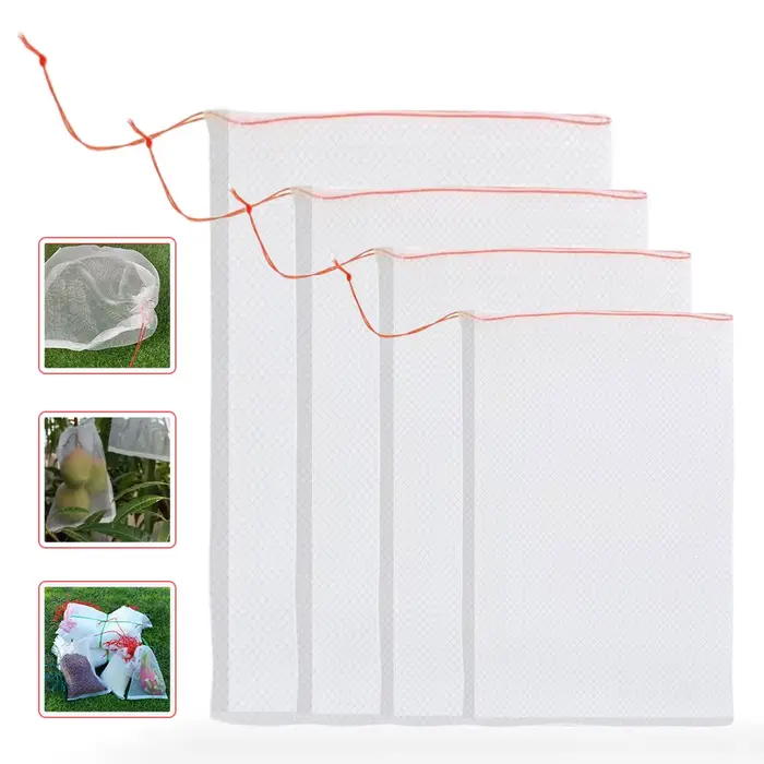 Sac en filet en Nylon, sacs de protection pour fruits, pour verger, raisin, pomme, Anti-oiseaux, lut