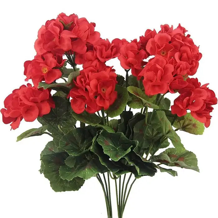 Plantes artificielles de fleurs de bégonia, 1 pièce, décoration murale de fond de mariage, rebord de