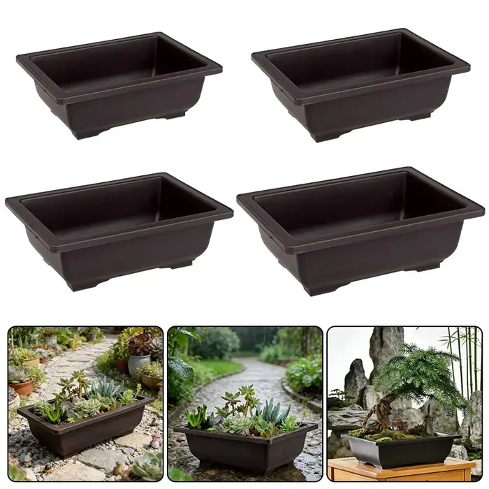 Pot à Bonsaï en plastique imitation argile violette