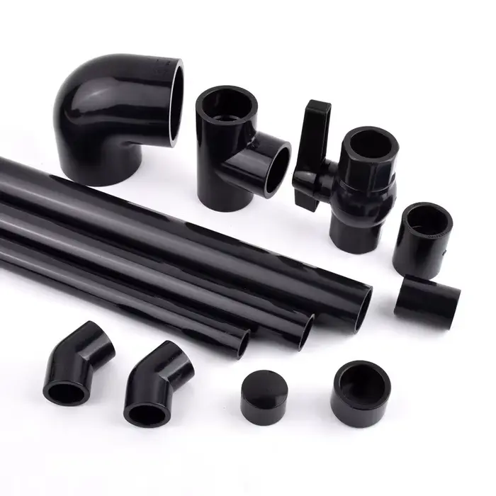 Connecteur de tuyau en PVC noir, 20 ~ 50mm, tuyau UPVC, coude d'eau de jardin, Joint en T, réservoir