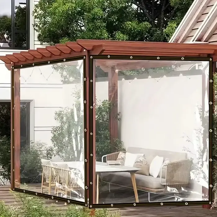 Film plastique Transparent imperméable à la pluie, bâche imperméable pour l'extérieur, terrasse, pla