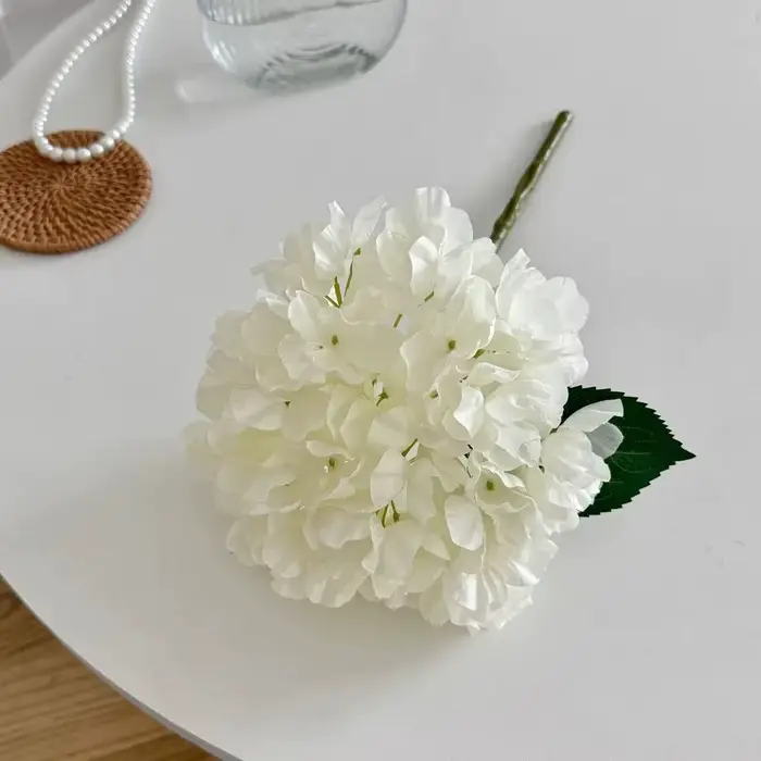 Fleurs d'hortensia artificielles pour la maison, le salon, les mariages et la décoration de table, b