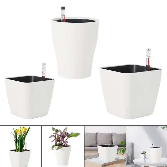 Pots de fleurs à arrosage automatique, planteur de semis pour plantes en Pot, jardin