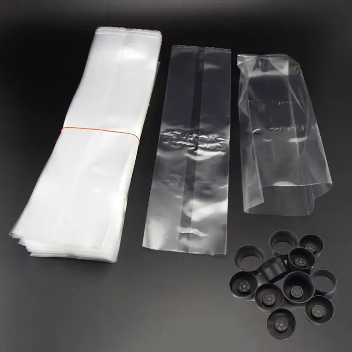 Sac de culture de champignons en PVC, 3 tailles, substrat, haute température, pré-scellable, fournit