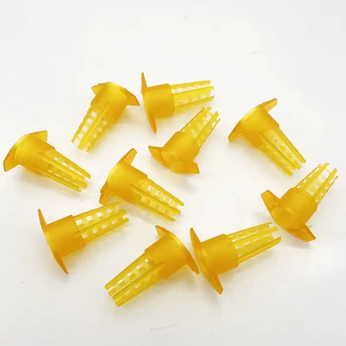 300 pièces outils pour l'apiculture Cages de protection cellulaire en plastique jaune abeille reine 