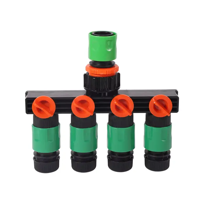 Séparateur de tuyau à Valve indépendante à 4 voies, entrée DN16mm, tuyau 1/2 ", sortie 4/7mm, interr