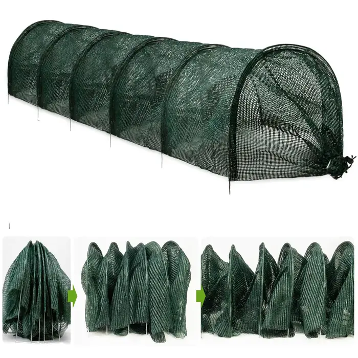 Tunnel de jardin pliable en maille Durable, barrière contre les oiseaux et les insectes, housse de P