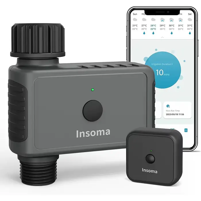 Insoma Wifi minuterie d'arrosage automatique minuterie d'eau de jardin à distance système d'arrosage