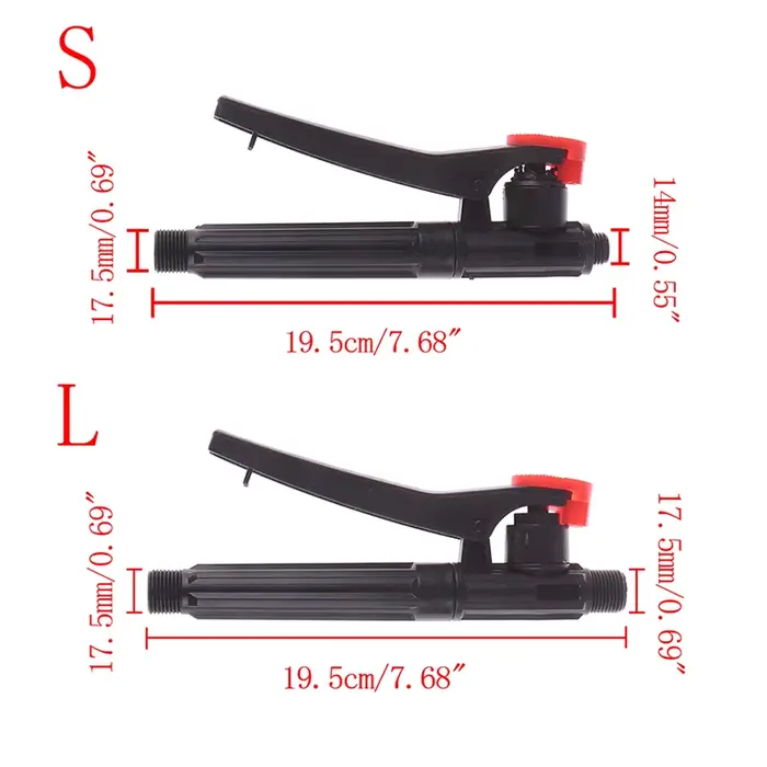 Pièces de poignée de pulvérisation de pistolet à gâchette noir + rouge, pour l'élimination des mauva