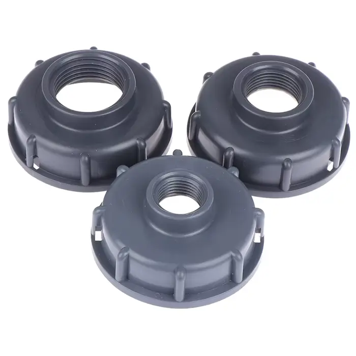 Raccords durables pour réservoir IBC, capuchon fileté grossier S60X6, filetage femelle 60 mm vers ad