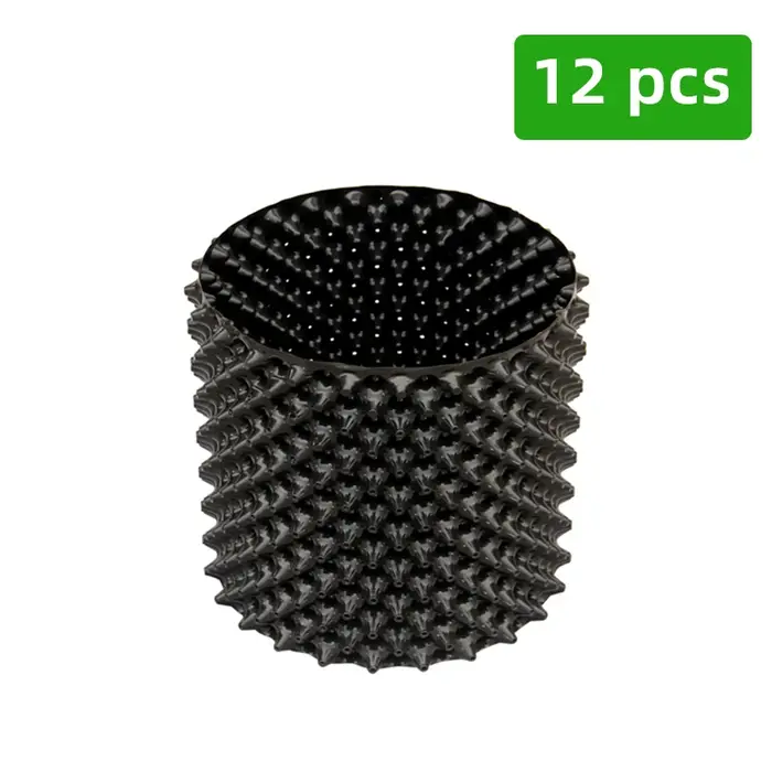 12 pots de pépinière à élagage aérien avec plateaux, pour le contrôle des racines des semis, des légumes et des fruits
