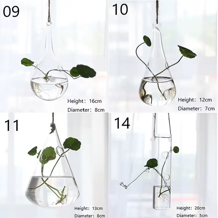 Support en verre transparent pour plantes à fleurs, jardinières pour la maison, vase à boules, terra