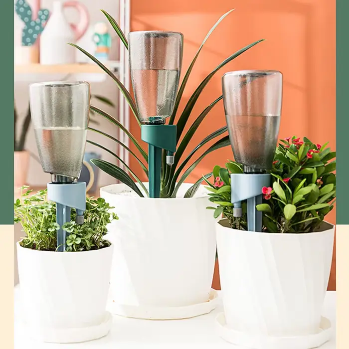 Plante de fleurs domestique avec synchronisation de bouteille, arrosage paresseux automatique, goutt