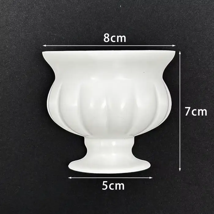 Vase mural demi-cercle blanc pour peinture à l'huile à la française, pot de fleurs mural demi-cercle