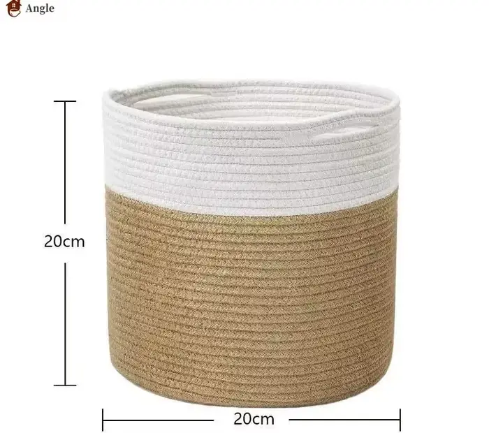Panier à plantes en corde de coton épissé en Jute, panier de rangement tissé pour jardinière intérie