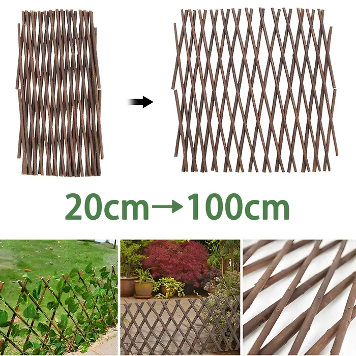 Écran de confidentialité en treillis extensible pour jardin, clôture en bois, plantes grimpantes, Su