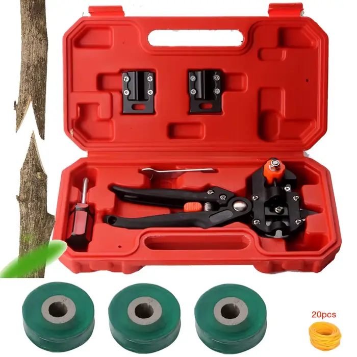 Sécateur de greffage de boîte à outils rouge professionnel