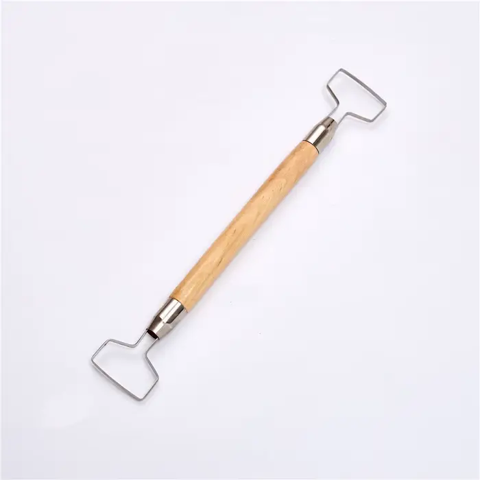 Nouveau 1 Pc manche en bois poterie céramique outils de bricolage manche en bois cire poterie argile