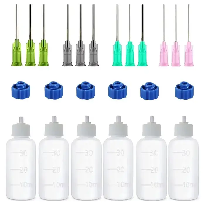 24PC30ml poterie boue peinture bouteille presser multi-aiguille boue bouteille bricolage céramique p