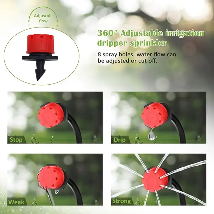 Kit de système d'arrosage automatique pour Micro Irrigation goutte-à-goutte de jardin, 5-50M, contrô