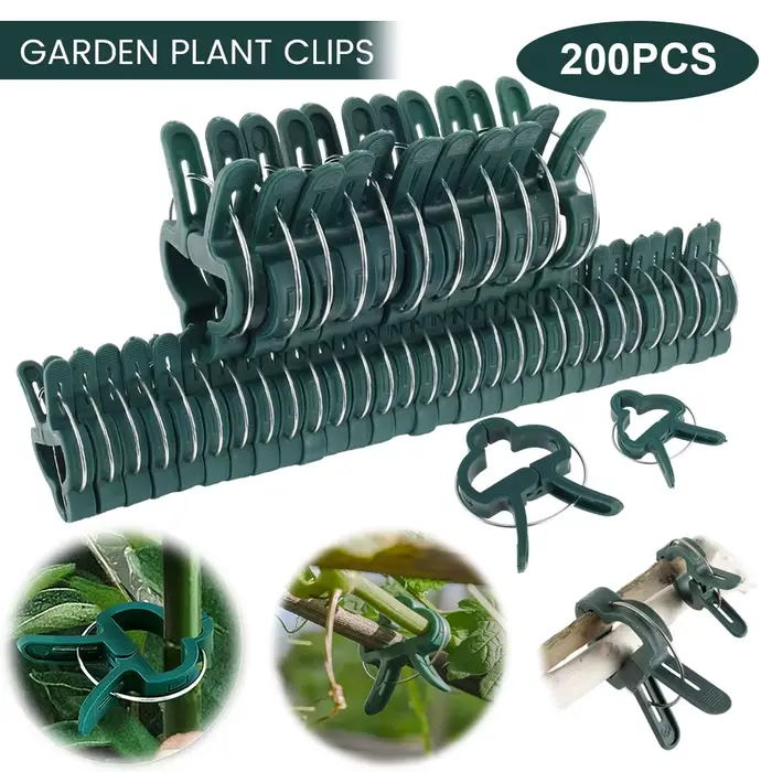 Clips fixes pour plantes 10-200, support de serre réutilisable pour fixer des tiges de fleurs, vigne