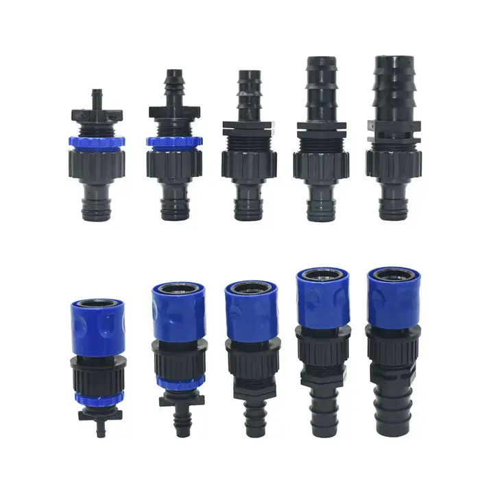Connecteur rapide de tuyau d'eau barbelé 1/4 3/8 1/2 3/4 1 pouce, 4/7mm 8/11mm 16mm 20mm 25mm, 1 piè