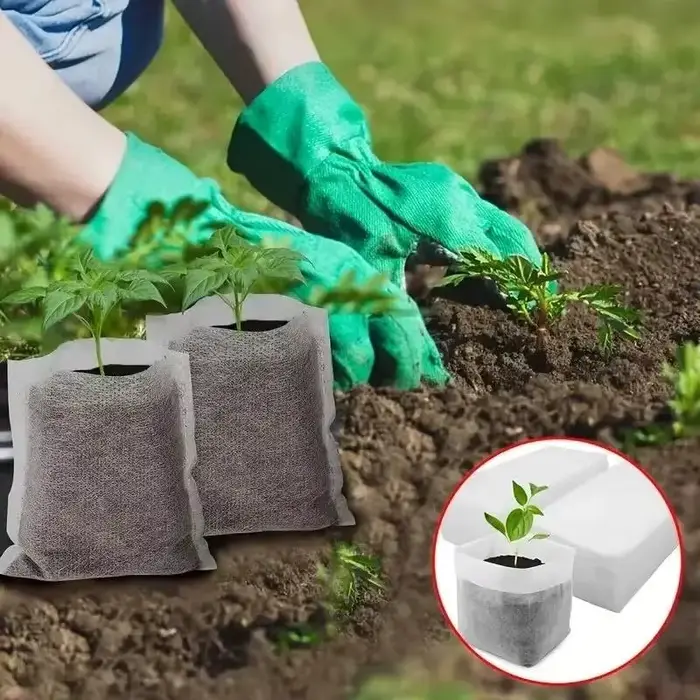 Sacs de pépinière non tissés en tissu bionickel ables