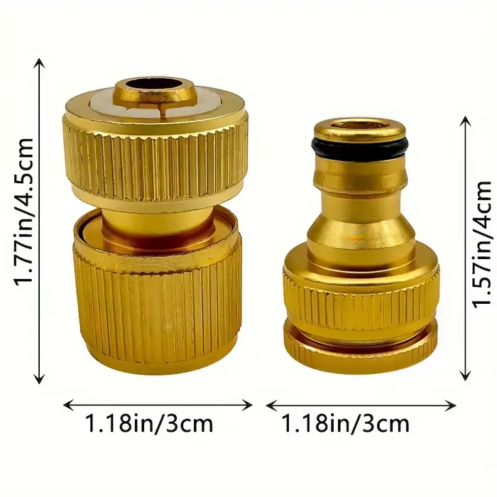 Jeu de connecteurs de tuyau en aluminium Standard ue, raccord de robinet 1/2 ''et 3/4'' + 1/2''(13-1