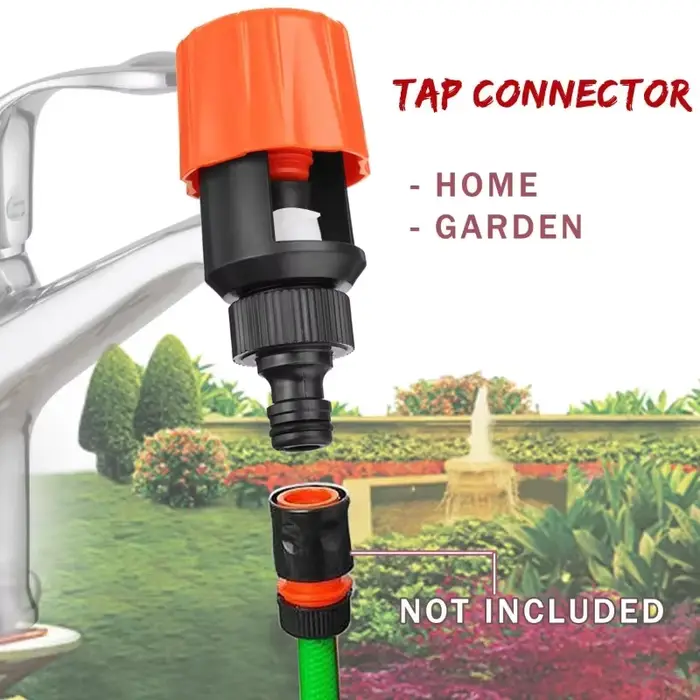 Adaptateur de robinet mitigeur de jardin à connexion rapide, tuyau en plastique universel pour eau d