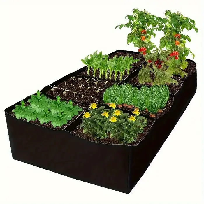 Jardinage à domicile 128 gallons 8 grilles sac de plantation respirant épaissi tridimensionnel légum
